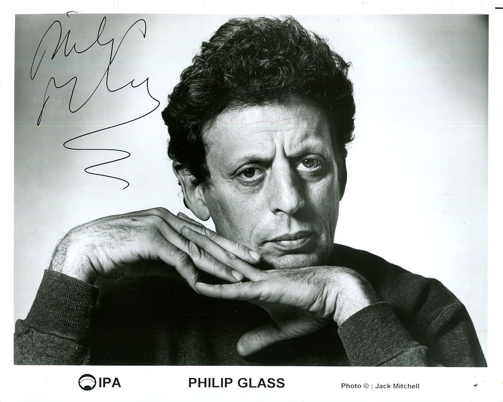 GLASS PHILIP: (1937- ) American Composer. Widely regarded as one of the most influential 