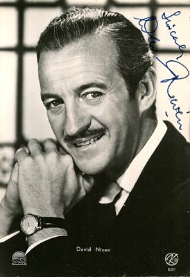 NIVEN DAVID: (1910-1983) British actor, Academy Award winner for Best Actor in 1958 for his role 