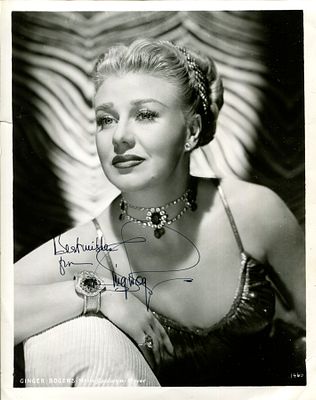 ROGERS GINGER: (1911-1995) American dancer and actress, Academy Award winner for Best Actress in 
