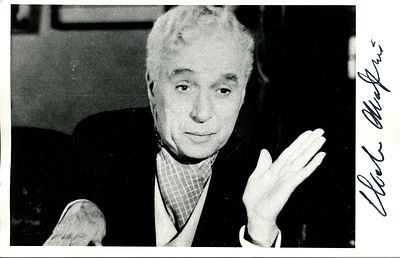 CHAPLIN CHARLES: (1889-1977) English film comedian, the recipient of Academy Honorary Awards in 