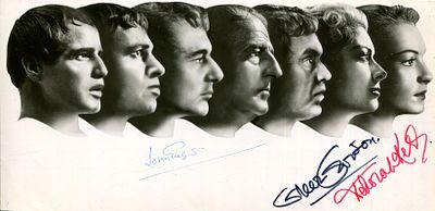 WILLIAM SHAKESPEARE&acute;S JULIUS CAESAR: An unusual multiple signed 8.5 x 4 photograph by John 
