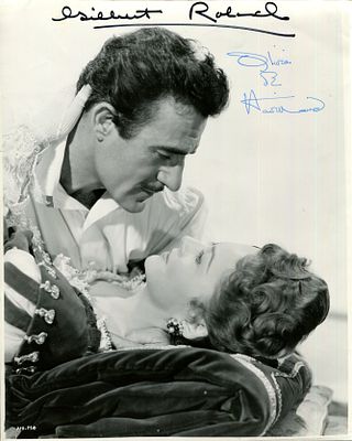 THAT LADY: Signed 7.5 x 9.5 photograph by both Olivia de Havilland (Ana de 