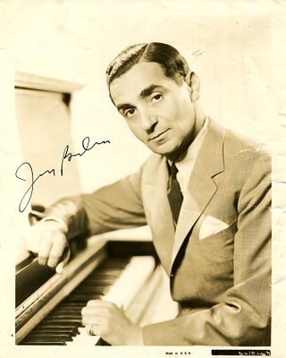 BERLIN IRVING: (1888-1989) American composer, songwriter and lyricist. Vintage signed sepia 8 x 