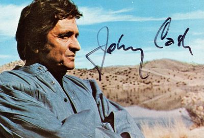 CASH JOHNNY: (1932-2003) American country music singer. Signed colour 6 x 4 postcard photograph 