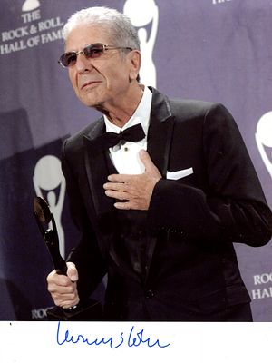 COHEN LEONARD: (1934-2016) Canadian Singer, Songwriter, Musician and Poet. Cohen was awarded 