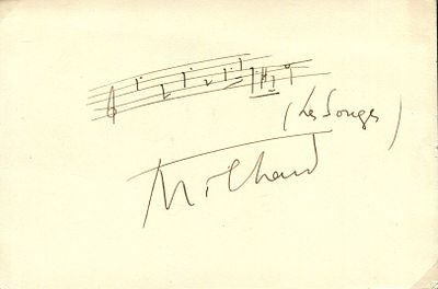 MILHAUD DARIUS: (1892-1974) French composer, a member of Les Six. A cood A.M.Q.S., 