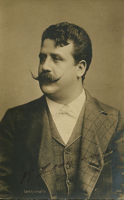 LEONCAVALLO RUGGIERO: (1857-1919) Italian Composer. An excellent signed 4 x 6 postcard 