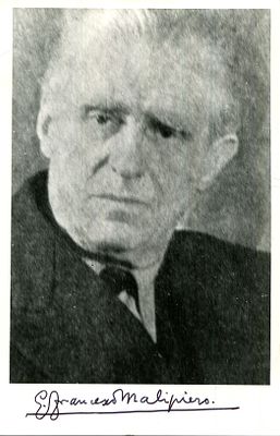 MALIPIERO GIAN FRANCESCO: (1882-1973) Italian composer and musicologist. Signed 3.5 x 5.5 