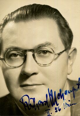 MOHAUPT RICHARD: (1904-1957) German composer. Vintage signed sepia 3.5 x 5 photograph, a 