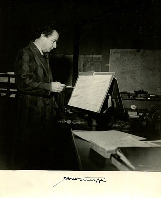 HONEGGER ARTHUR: (1892-1955) Swiss composer, a member of Les Six. A good and unusual 7 x 8 