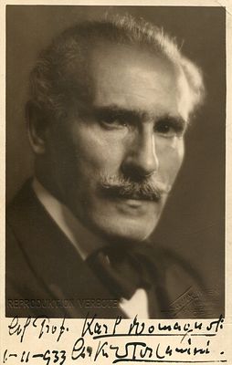 TOSCANINI ARTURO: (1867-1957) Italian Conductor. An attractive signed and inscribed 3.5 x 5.5 