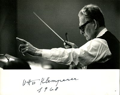 KLEMPERER OTTO: (1885-1973) German conductor and composer. A very fine vintage signed 10 x 8 