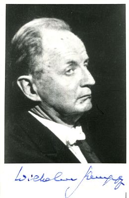 KEMPFF WILHELM: (1895-1991) German Pianist. A good signed postcard photograph by Kempff, the 