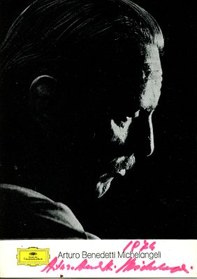 BENEDETTI MICHELANGELI ARTURO: (1920-1995) Italian classic Pianist. Widely regarded as one of 