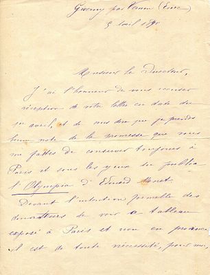 [MONET CLAUDE]: (1840-1926) (x2). [MONET CLAUDE]: (1840-1926) French Impressionist painter. A 