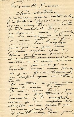MONET CLAUDE: (1840-1926) &acute; I have just taken my reconnaissance walk and am going to set to 