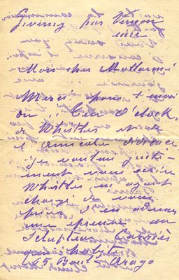 MONET CLAUDE: (1840-1926) French Impressionist painter. A.L.S., Claude Monet , two 