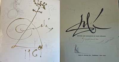 DALI SALVADOR: (1904-1989) An exceptional signed presentation copy with original drawings by Dali. 