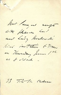 SARGENT JOHN SINGER: (1856-1925) American artist, considered the leading portrait painter of his 