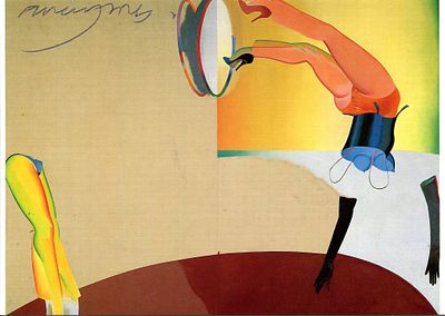 JONES ALLEN: (1937- ) British pop artist. Signed colour 6 x 4 postcard, the image being a 