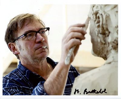 BALKENHOL STEPHAN: (1957- ) German artist, famous for his figuartive painted wooden sculptures 