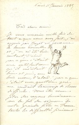 BARTHOLDI FREDERIC AUGUSTE: (1834-1904) Bartholdi writes of &acute; notre grande fille&acute; , the Statue 