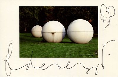 OLDENBURG CLAES: (1929-2022) Swedish-born American sculptor. A good signed colour 6 x 4 