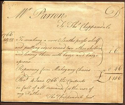 CHIPPENDALE THOMAS: (1749-1822) The Younger. English furniture maker and designer, the eldest 