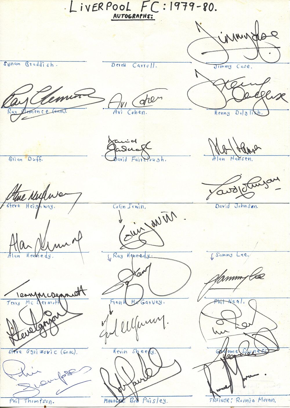 ENGLISH FOOTBALL: (x39). ENGLISH FOOTBALL: Selection of multiple signed A4 sheets by various 