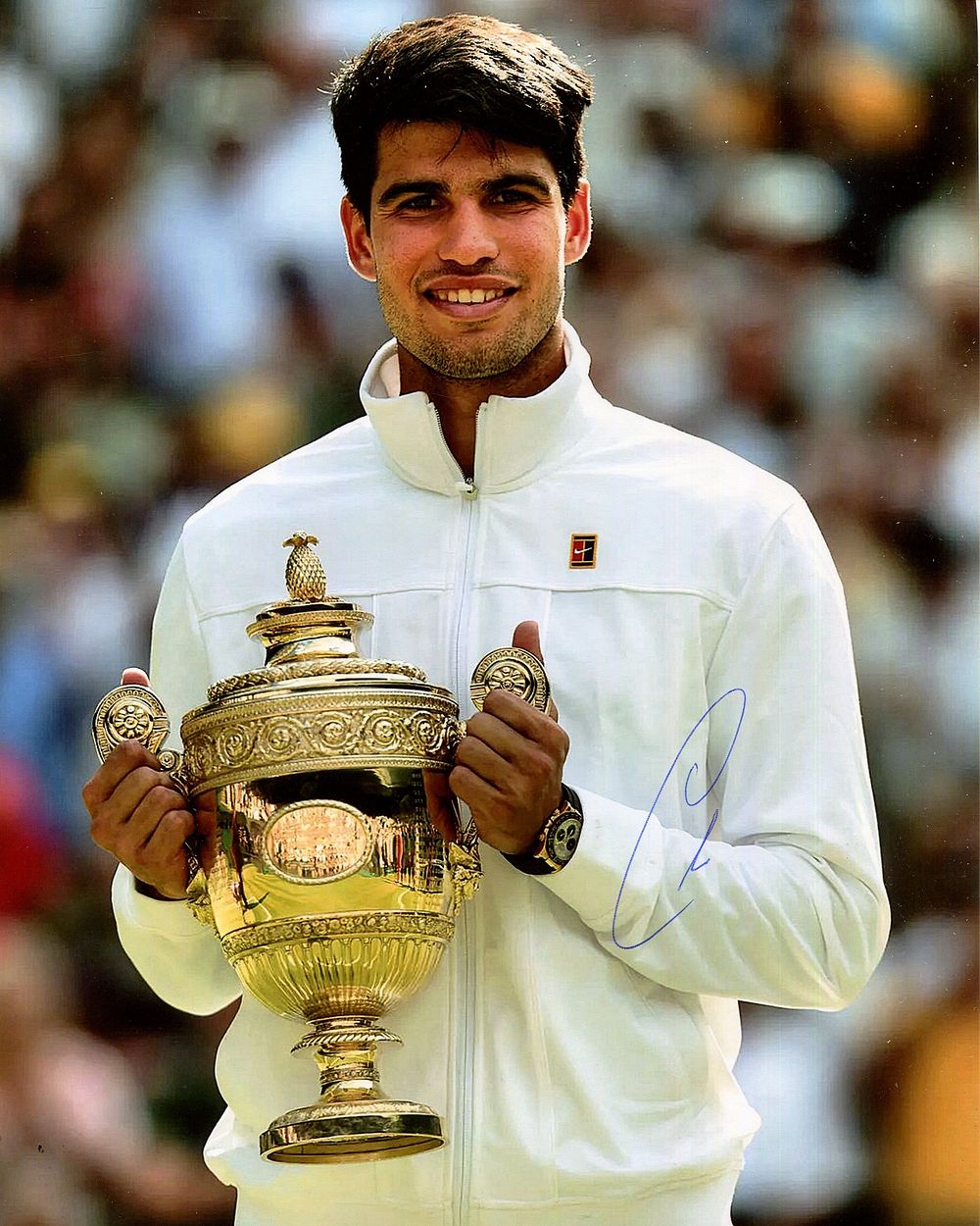 ALCARAZ CARLOS: (2003- ) Spanish Tennis Player. Signed colour 8 x 10 photograph by Alcaraz, the 