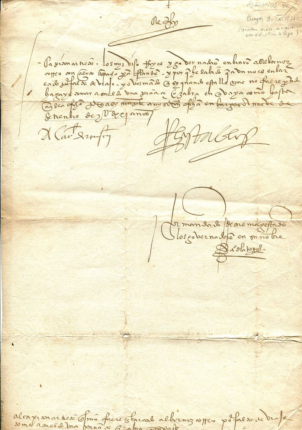 POPE ADRIAN VI: (1459-1523) Head of the Catholic Church and ruler of the Papal States 1522-23. 