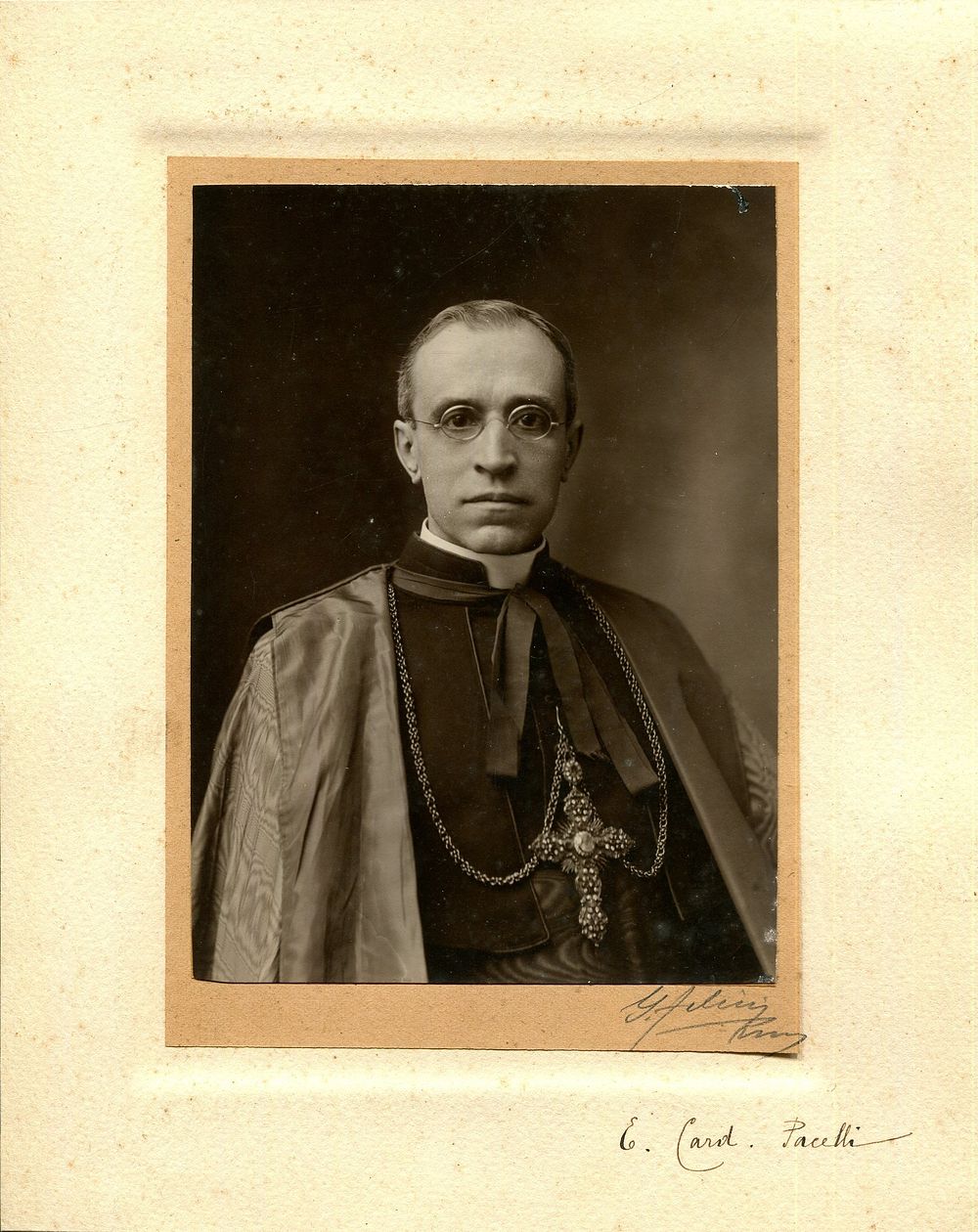 PIUS XII: (1876-1958) Pope of the Roman Catholic Church 1939-58. A very fine vintage signed 7 x 