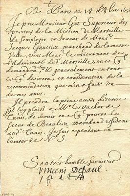 VINCENT DE PAUL: (1581-1660) French Catholic priest who dedicated himself to serving the poor. 