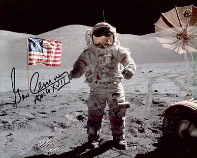 CERNAN GENE: (1934-2017) American astronaut, Commander of the Apollo XVII mission (1972) and the 