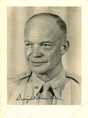 EISENHOWER DWIGHT D.: (1890-1969) American General of World War II. American President 1953-61. 