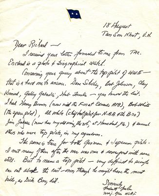 AMERICAN ACES: (x12). AMERICAN ACES: Selection of A.Ls.S. by various American fighter aces of 