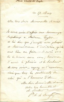 DE BROGLIE VICTOR, PRINCE OF BROGLIE: (1756-1794) French Army officer and politician. Prince of 