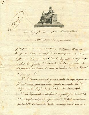 NAPOLEON I: (1769-1821) An excellent content letter signed "Bonaparte". NAPOLEON I: (1769-1821) 