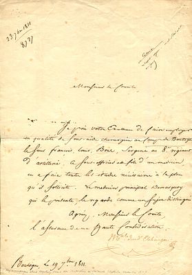 NEY MICHEL: (1769-1815) Marshal of France, Duc d&acute;Elchingen and Prince de la Moskowa. Executed. 