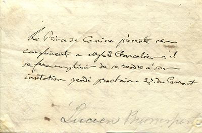 BONAPARTE LUCIEN: (1775-1840) Prince of Canino and Musignano, the younger brother of Napoleon 