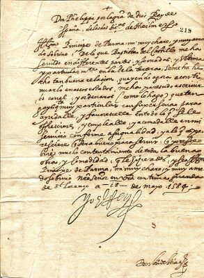 [PHILIP II]: (1527-1598) King of Spain 1556-98. During his marriage to Queen Mary I of England 