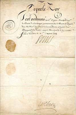 COLBERT JEAN BAPTISTE: (1619-1683) French Politician. Known as ''Le Grand Colbert'' (''The Great 