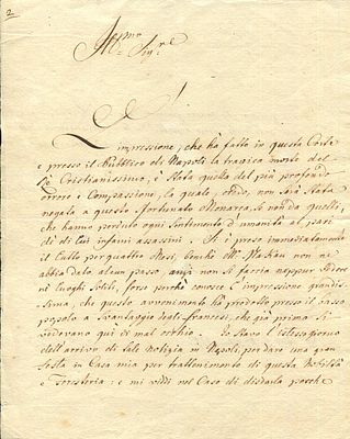 [LOUIS XVI]: (1754-1793) ESTERHAZY DE GALANTHA FERENC (1746-1811) On the &acute; profound horror&acute; of 