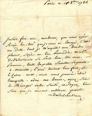 HONOR&Eacute; IV: (1758-1819) Prince of Monaco 1814-19. A.L.S., Le Duc de Valentinois , one 