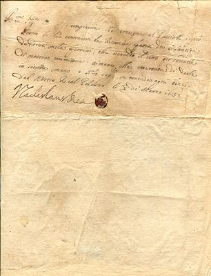 WLADYSLAW IV VASA: (1595-1648) King of Poland 1632-48. A renowned Patron of the Arts. Wladyslaw 