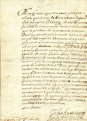 HENRIETTA MARIA: (1609-1669) French Princess, the Queen of England, Scotland and Ireland 