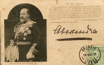 ALEXANDRA OF DENMARK: (1844-1925) Queen of the United Kingdom 1901-10, consort of King Edward 