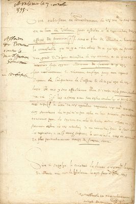 BELLI&Egrave;VRE POMPONNE DE: (1529-1607) French statesman who served as Chancellor of France 