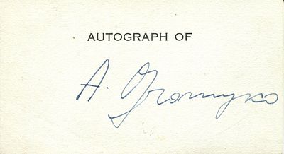 GROMYKO ANDREI: (1909-1989) Soviet Communist politician during the Cold War, who served as 