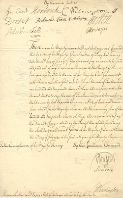 BRITISH PRIME MINISTERS Signed by Walpole & two other Prime Ministers. BRITISH PRIME MINISTERS: 